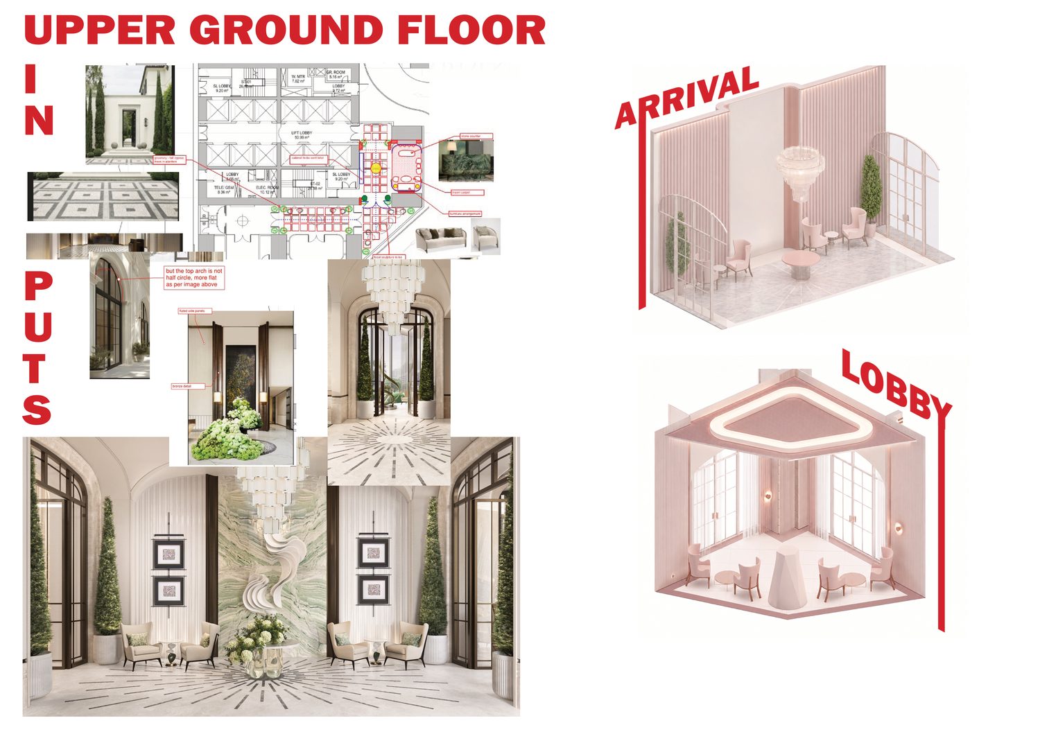 Upper ground floor — arrival and lobby